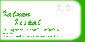 kalman kispal business card